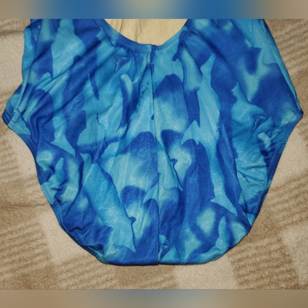 5 for $25 | Vintage Speedo Abstract Blue One Piece Swimsuit - Picture 8 of 16